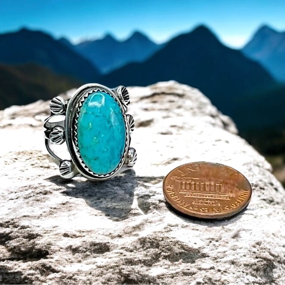 🌺Vintage P. McCray Navajo Sterling Turquoise Ring - Picture 6 of 15
